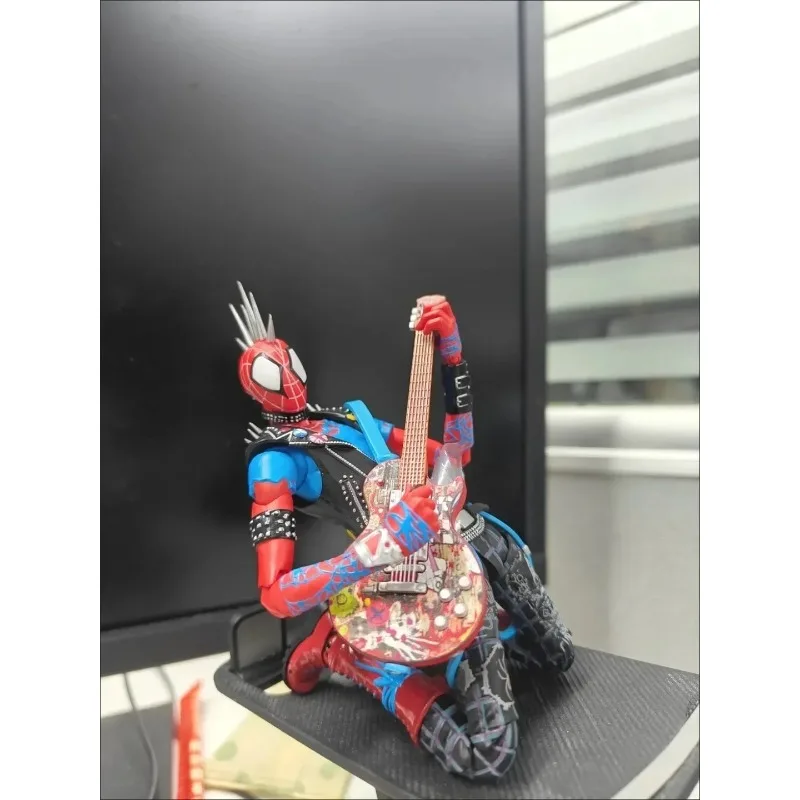 Original Bandai S.H.Figuarts Anime Figur Spider-Punk Actionfiguren GK Figur Spider-Man Hobby Across The Universe Modellspielzeug