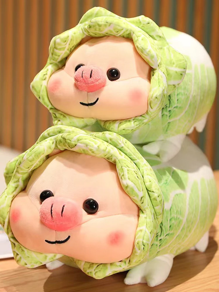 Cute Kawaii cabbage pig doll funny decompression stuffed plush toy doll pillow birthday Christmas gift