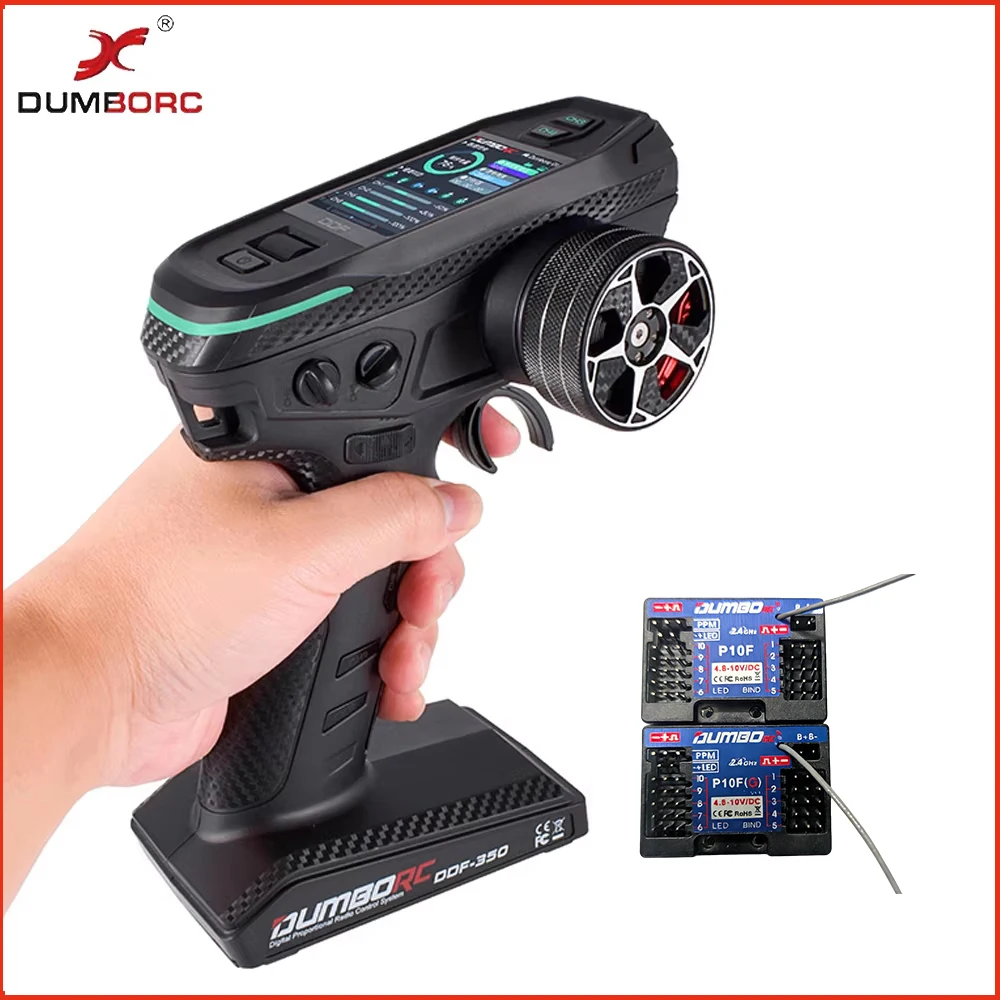 

Радиопередатчик DUMBORC DDF-350 2.4ГГц 10-канальный с гироскопическим приемником P10F/P10F(G) для радиоуправляемых моделей автомобилей, грузовиков, лодок, танков масштабов 1/5, 1/8, 1/10, 1/12