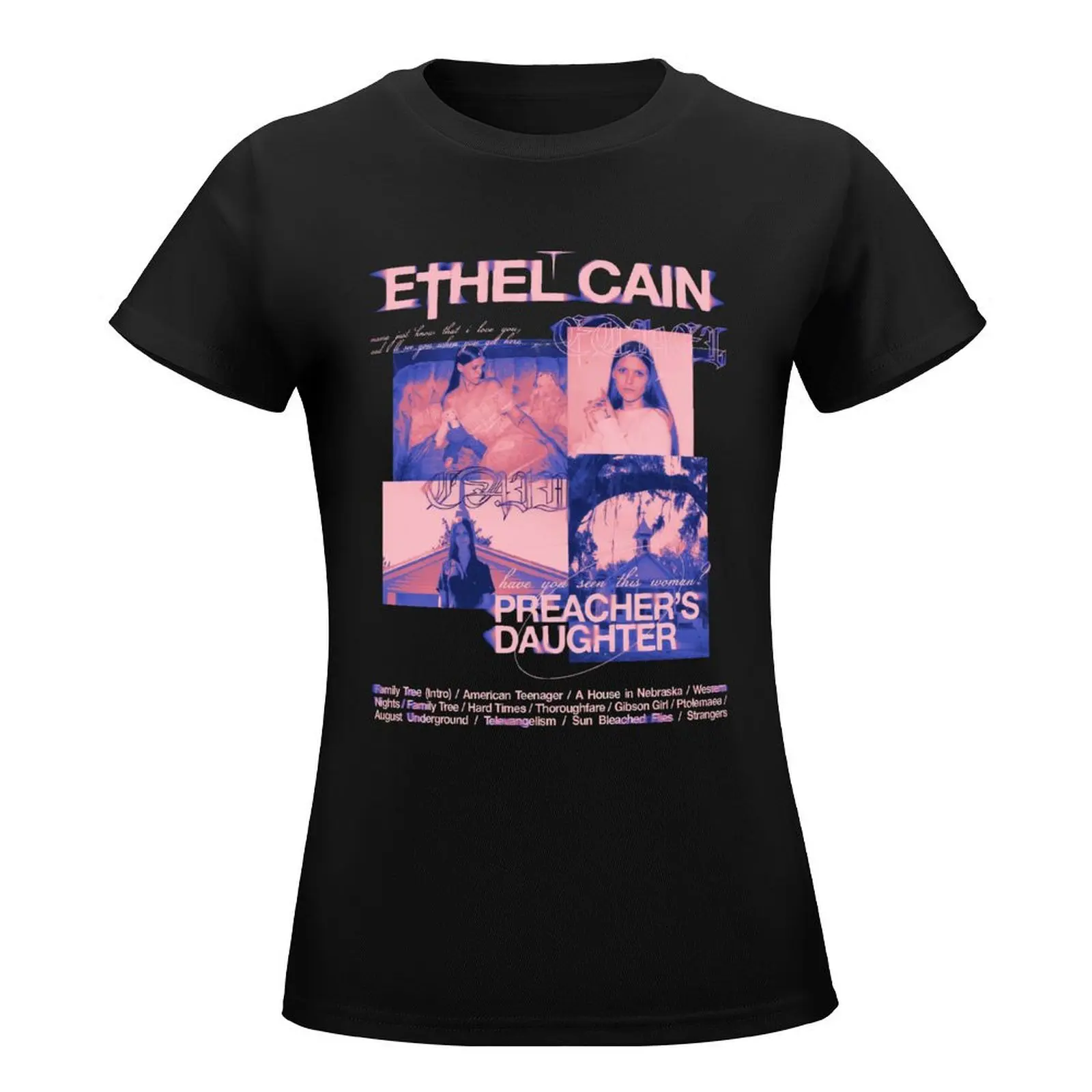 Ethel Cain Preachers Daughter T-Shirt animal print heavyweights sweat t-shirts for Women cotton