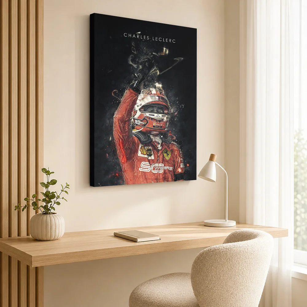 Charles leclerc Canvas Print Poster Custom Modern Aesthetic Wall Art for Living Room Bedroom Decor Ready to Hang Gift for Fans