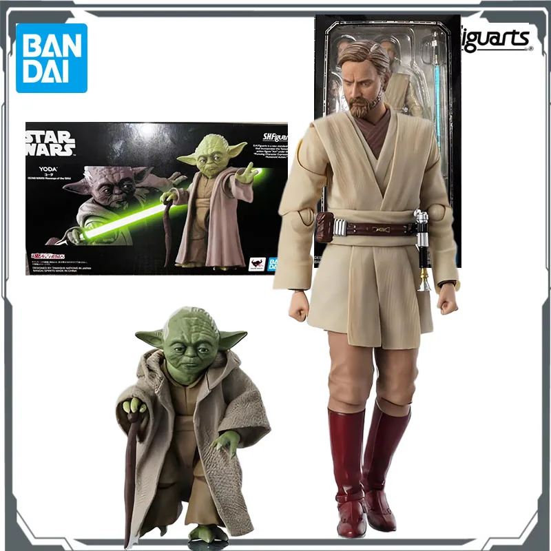 

Bandai Original S.H.Figuarts Star Wars: Revenge of The Sith Yoda&Obi - Wan Kenobi Assembly Model Toys Model Gifts for Boys