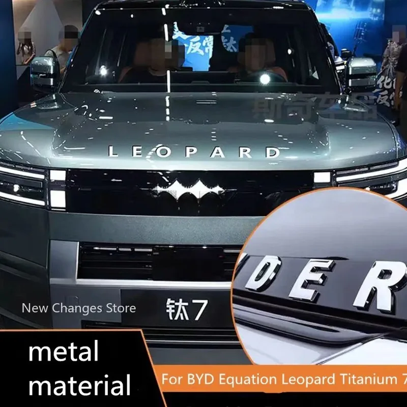 

For BYD Formula Leopard Titanium 7 2025 2026 personalized metal car 3D logo letter decoration sticker Upgrade Parts