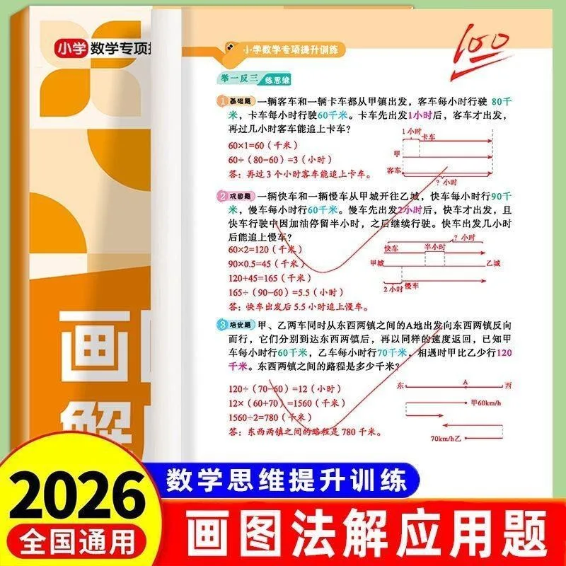 Elementary Math Special Training | Diagram Method for Word Problems | Problem-Solving Skills Workbook & Study Guide
