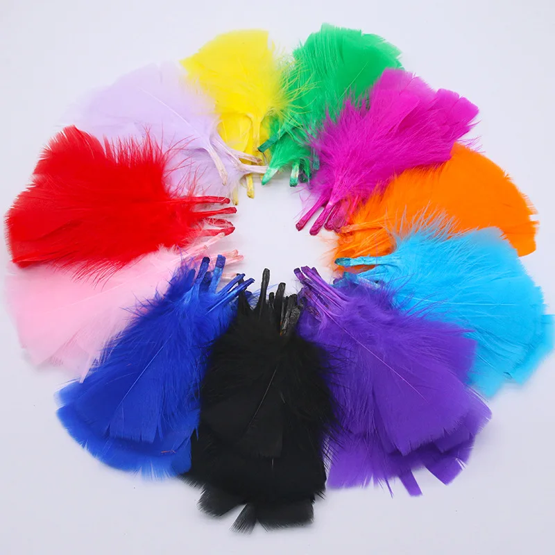 

50pcs Turkey Feathers Natural Chicken Feathers for DIY Handicrafts Jewelry Accessories Holiday Party Decoration