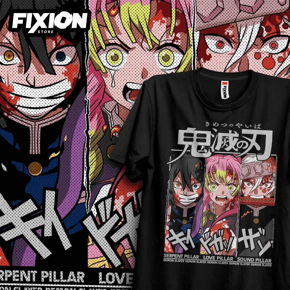 

T-shirt For Anime Kimetsu no Yaiba – Abril – [Negra] #19 Mange Tee