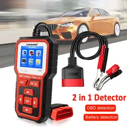 KONNWEI KW681 6V 12V Car Motorcycle Battery Tester Life Analysis Auto Diagnostic Tools 2000CCA Car Diagnostics Full OBD2 Scanner