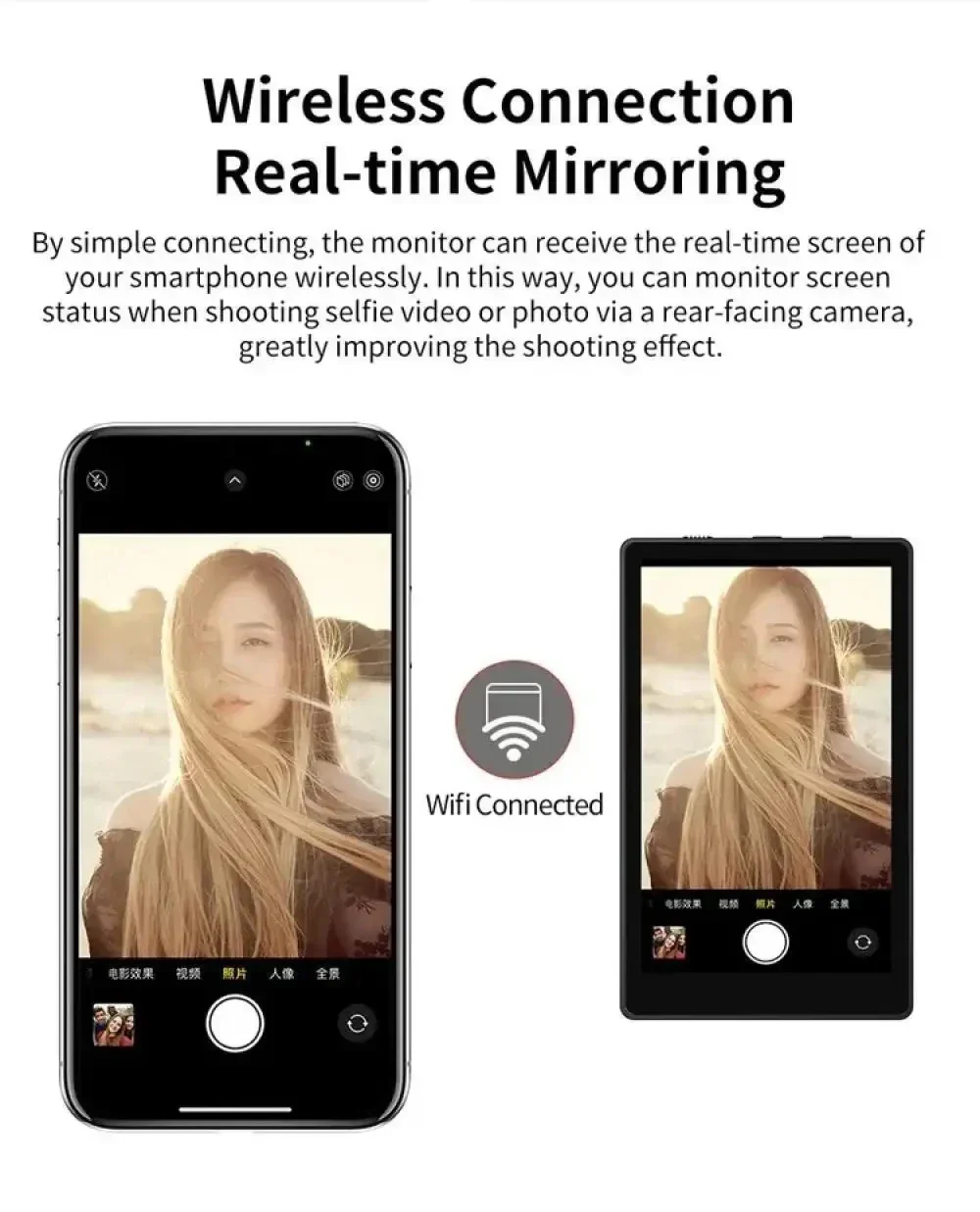 Kingma Vlog Selfie Monitor VL-PH01 Smartphone Magnetic Screen Using Phone Rear Camera For Selfie Vlog Live Stream For Iphone