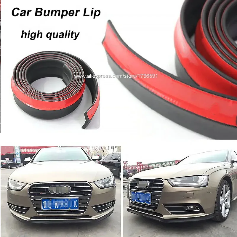 

For Audi A1 A3 A5 A6 A7 S1 S6 S7 RS6 RS7 Q7 A8L Car Bumper Lip Body Kit Front Rear Skirt Spoiler Bumper Deflector Rubber Strip