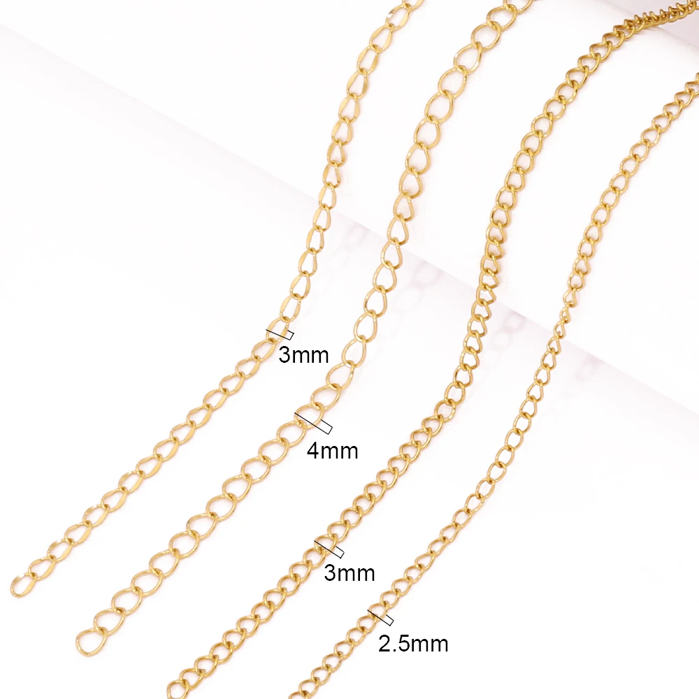 100cm Stainless Steel Necklace Tail Chains Findings for Jewelry Making DIY Necklace Bracelet Ankle Accessories