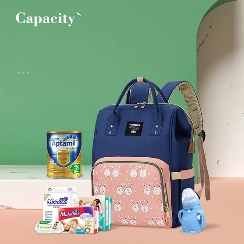 Mummia borsa per pannolini di grande capacità zaino impermeabile per pannolini da viaggio all'aperto borsa per maternità borse per bambini borsa per pannolini da viaggio per passeggino