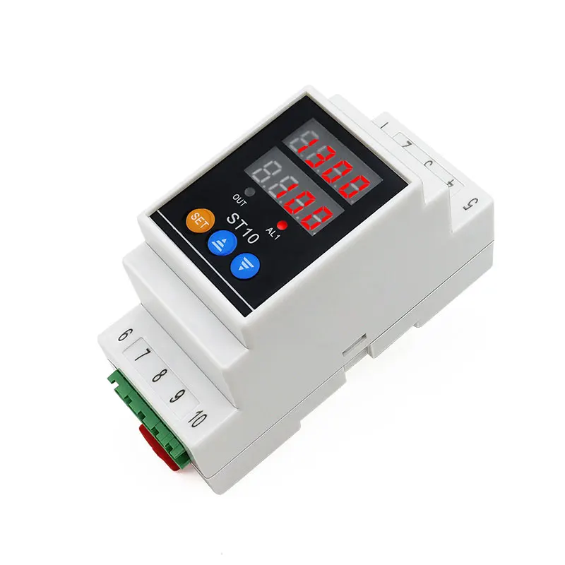 LED Din Rail Adjustable Digital Thermometer Digital PID Temperature Control Alarm Output Thermocouple