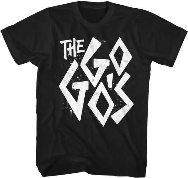 The Go-Go's T-Shirt Girls MUSIC Distressed Logo New Official Black Cotton Tee