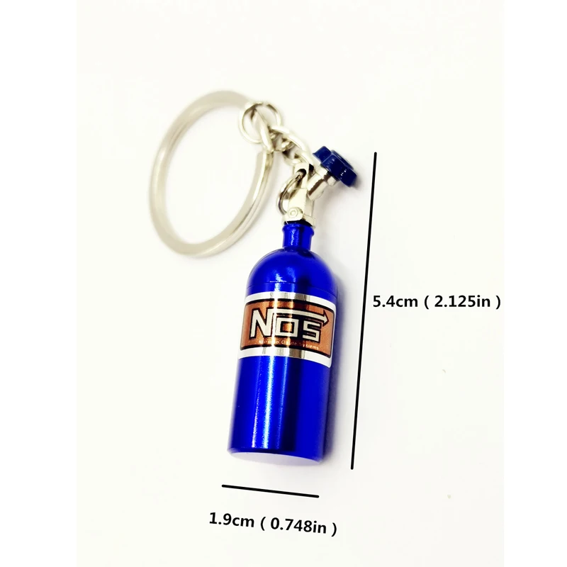 Style Nos Bottle Keychain Metal Keyring Pendant Keyfob Decoration Gift Jdm Auto Car Motorcycle Accessories