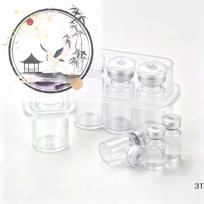 1/5/10Pcs Mini Transparent Peptide Storage Case Vial Stackable Refrigerator Storage Box 3mL Vial Storage Case For Lab & Home Use