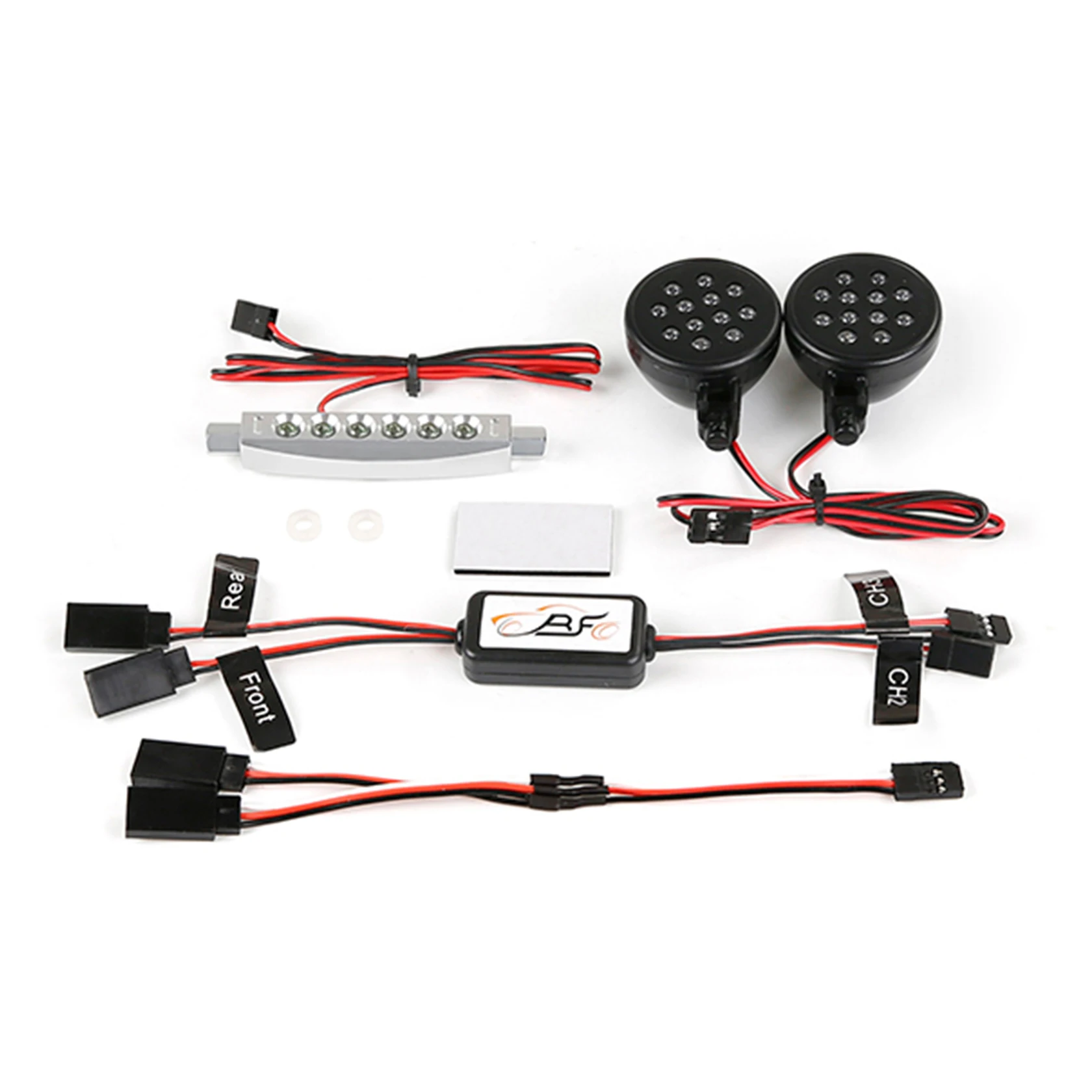 Zestaw przedniej lampy LED lub tylnej lampy lub kontrolera świateł lub przełącznika zasilania do samochodów RC 1/5 Hpi Rofun Baha Rovan Km Baja 5B 5T 5SC