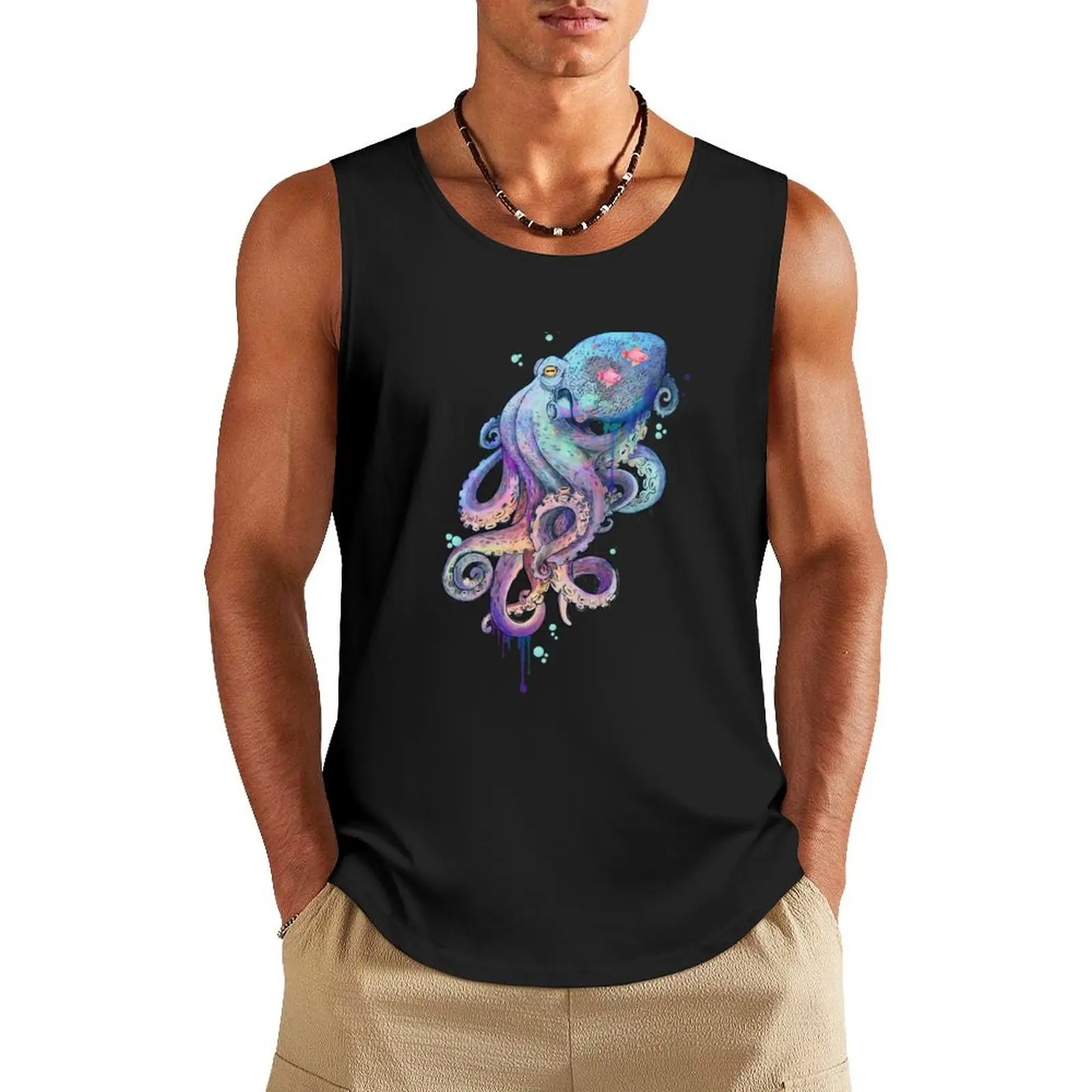 

octopus Tank Top Top summer vests for men gym clothing anime