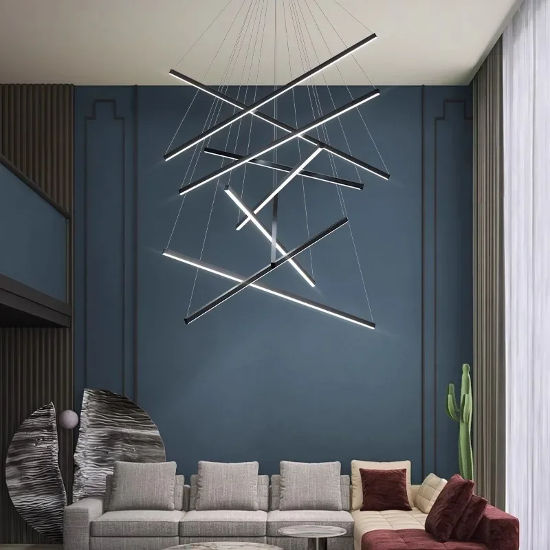 

Modern Stair chandelier Nordic light luxury simple Ceiling lamps hanging light led chandeliers for the living room indoor light