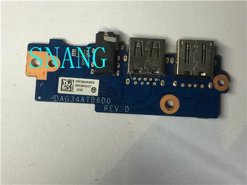 Usado para laptop original usb arayüz kartı hp pavilion 15-au TPN-Q172 placa usb sesli baskı dag34atb6d0