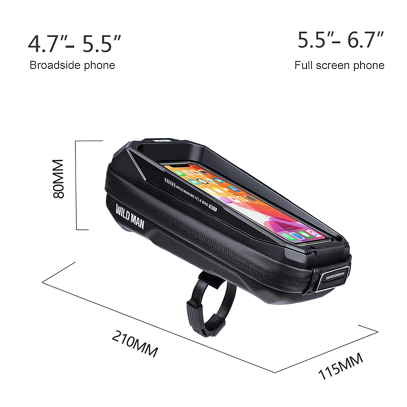 WILD MAN MS33 Bicycle Bag EVA Hard Shell Waterproof Touch Screen Handlebars Cackpacks Cross-Border Cycling Equipment