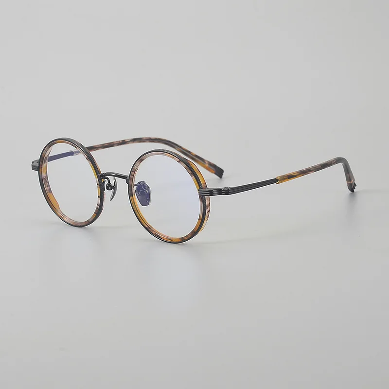 

Retro Japanese Handmade Round Titanium Glasses Frames OG2512 Male Prescription Female Acetate Anti Blue Light Myopia Spectacle