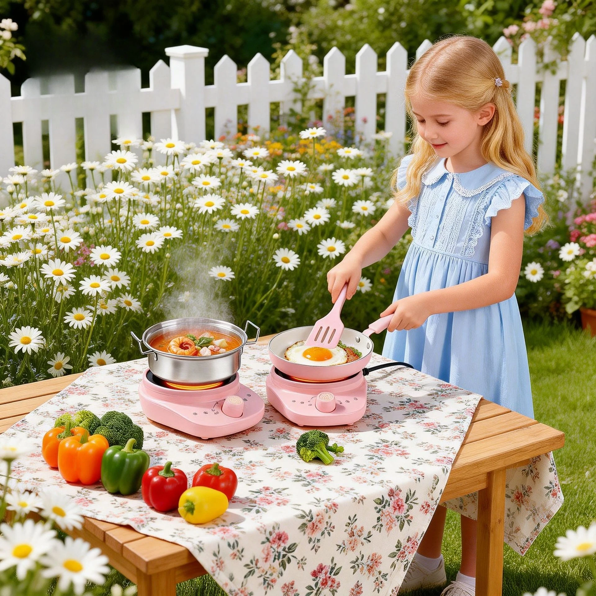 Kids Outdoor Kitchen Accessories - 子供向けプレイハウス ミニキッチンおもちゃ 本物そっくりの料理シミュレーション 知育玩具 ごっこ遊び用