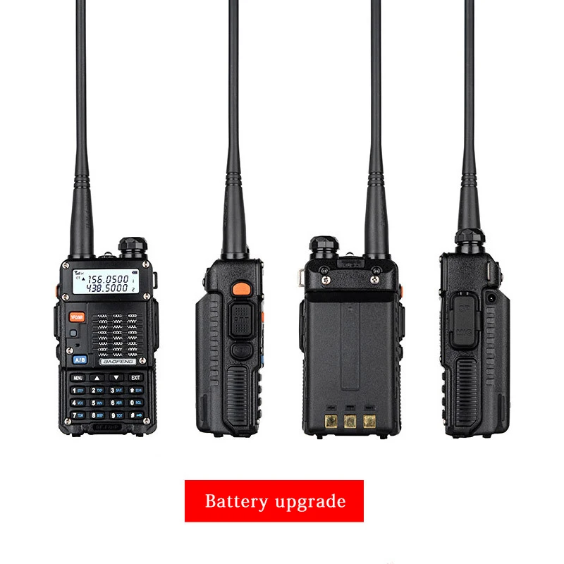 

BAOFENG BF-UV5RT Upgraded Walkie Talkie With Enlarge 3800mAh USB Charging Battery 8W Dual Band UV-5RT Portable Two Way Radio