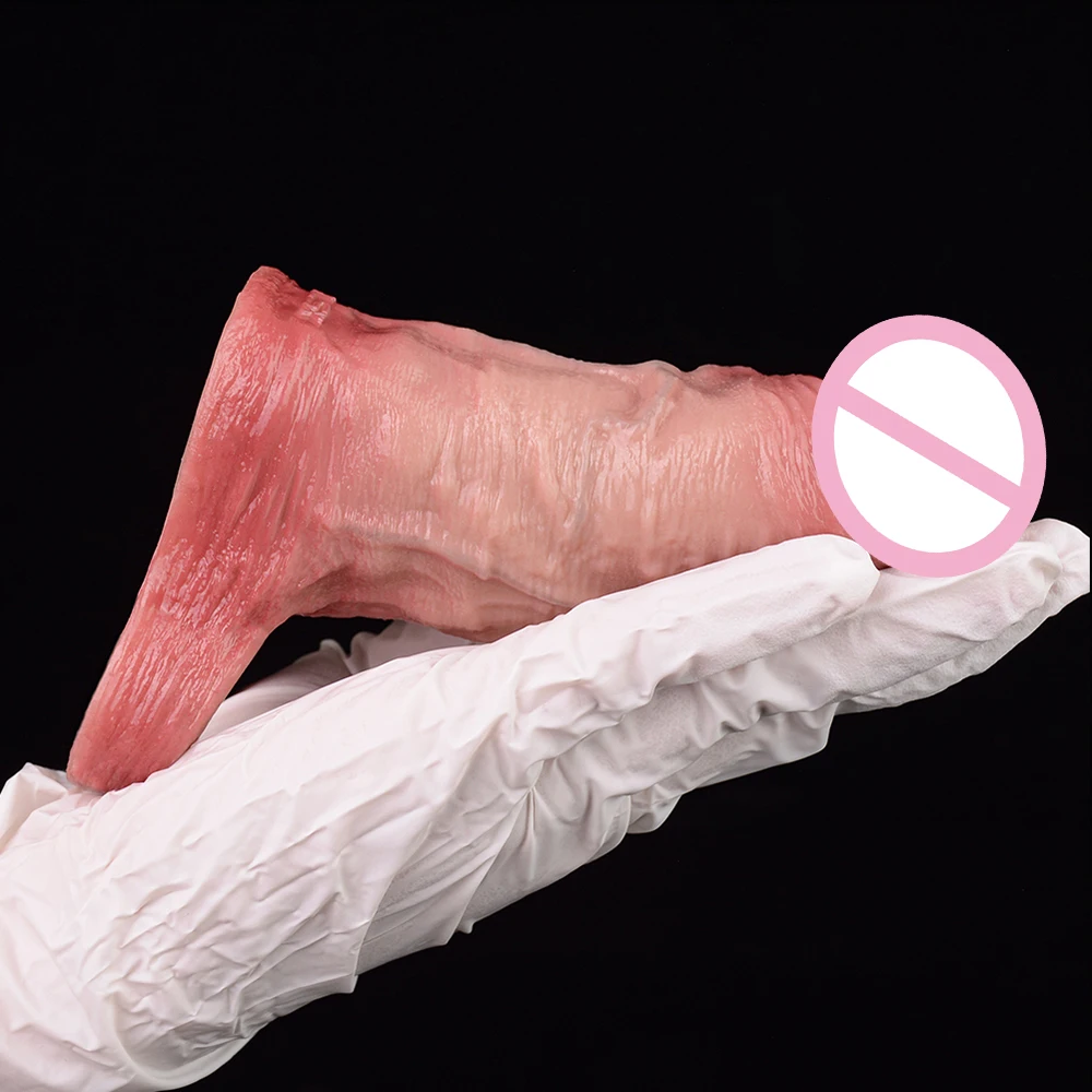 ORALSX 4 أنماط قابلة لإعادة الاستخدام مفتوحة نهاية القضيب كم كبير سيليكون ديك تمديد جهاز متعة الجنس لعب للرجال ديك توسيع #5