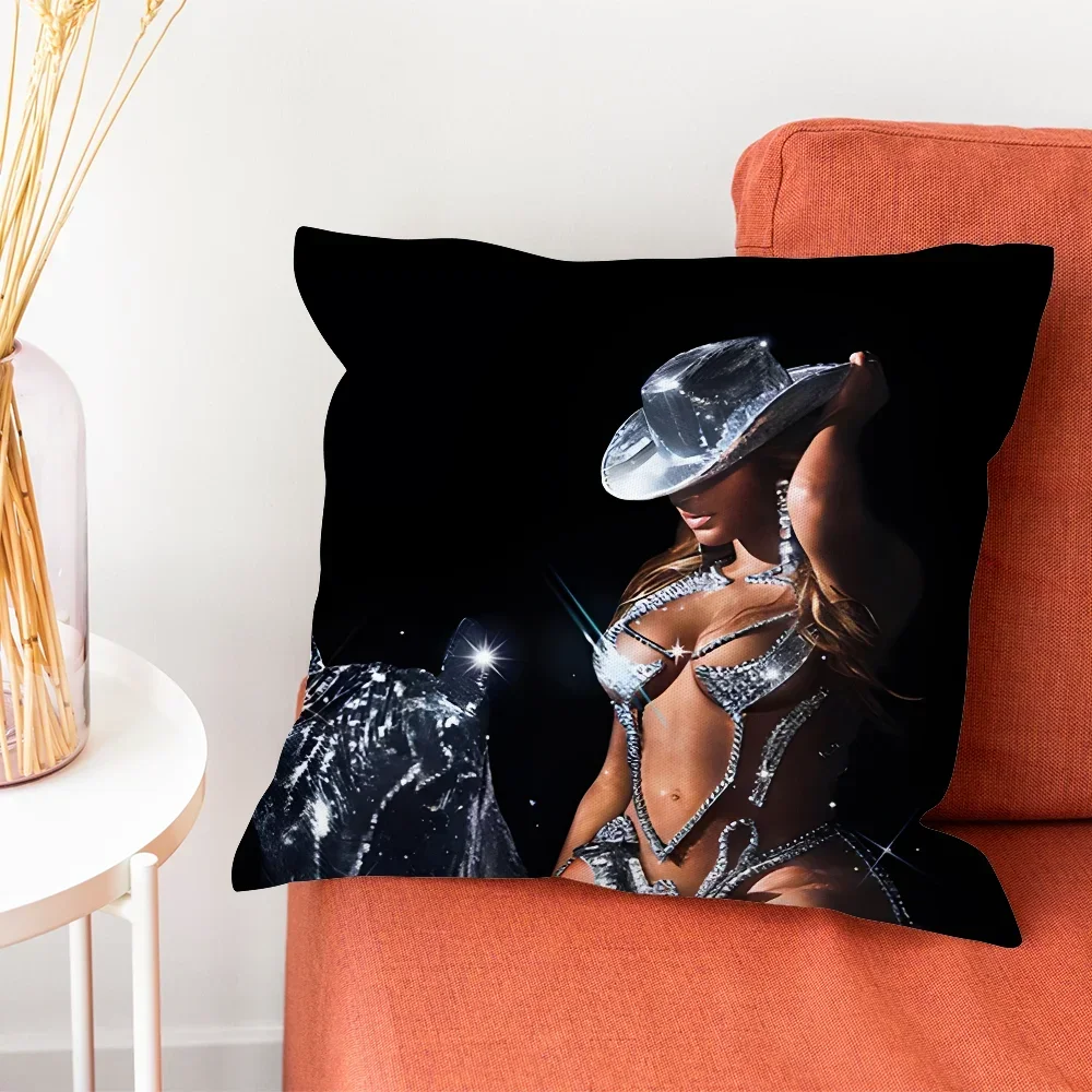 Singer Beyoncé Cowboy Carter Pillow Case Pillow Case Living Room Sofa Cushion Cover Suitable For Home Bedroom Room Decoration