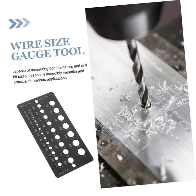 ABXF-Drill Bit Gauge 1/16 To 1/2 Inch 29-Hole Drill Bit Measuring Instrument Accurate Drill Hole Measurement Tool