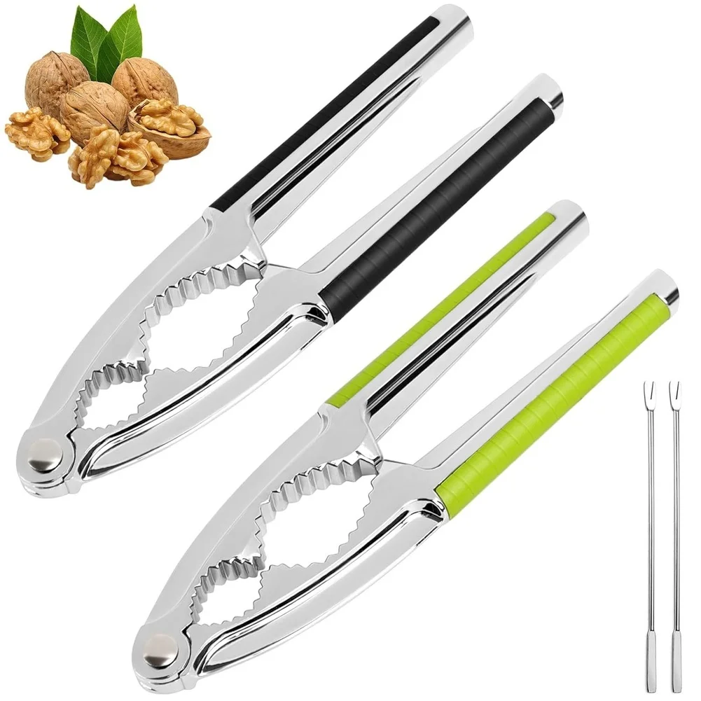 For Nutcracker Set 2PCS Alloy For Durable NonSlip Grip for Easy Cracking of Walnuts Pecans Hazelnuts and Seafood Kitchen Tool