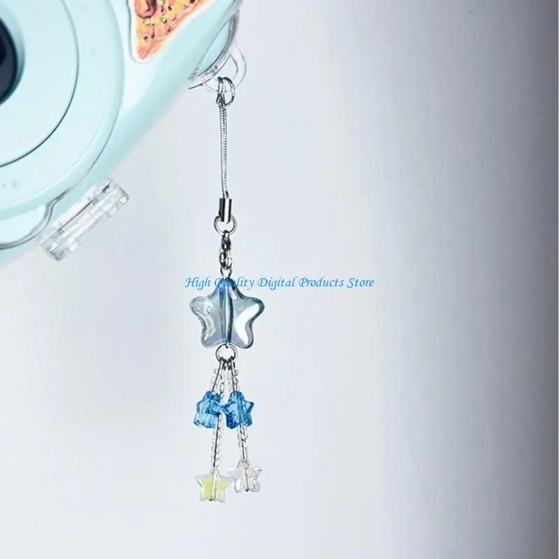 

U2JE Star Bead Tassels Phone Charm Straps Keys Hanging Pendants Bag Decoration