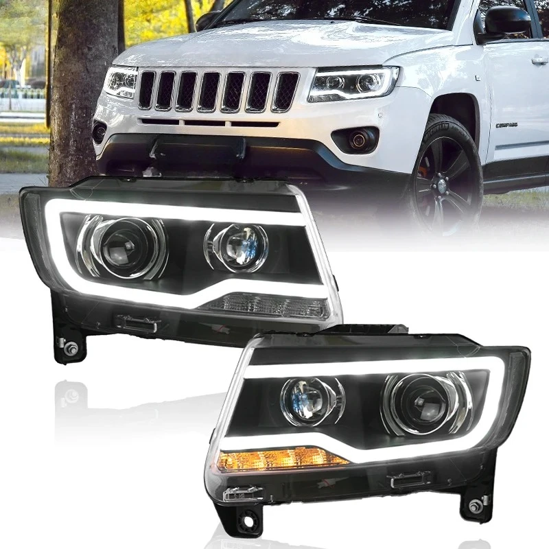Compass 2011-2016 LED Headlights, Lens Upgrade Headlights, Auto Parts