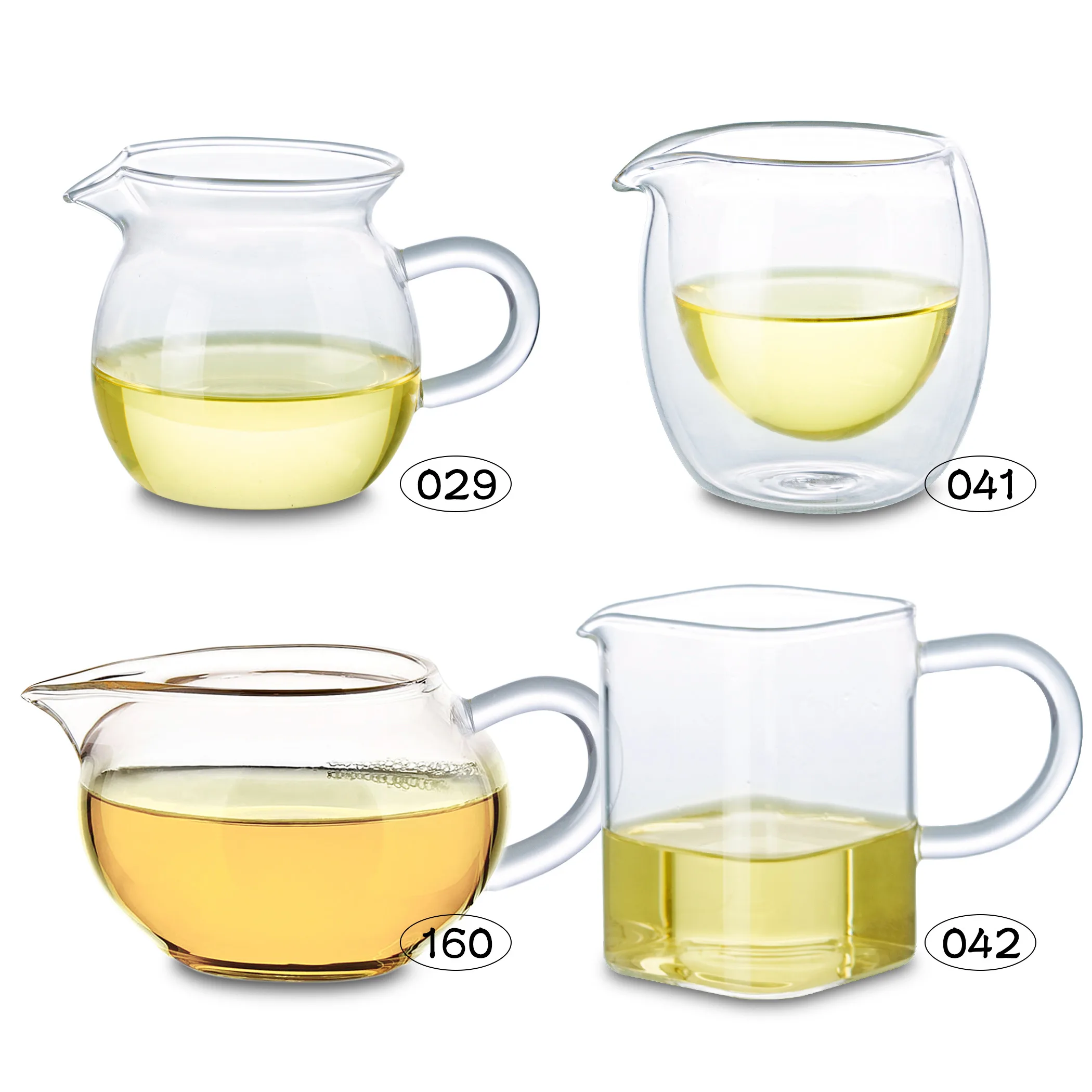 Kinds of Heat Resistant Clear Glass Tea Serving Pitcher Chinese Gong fu Cha Hai