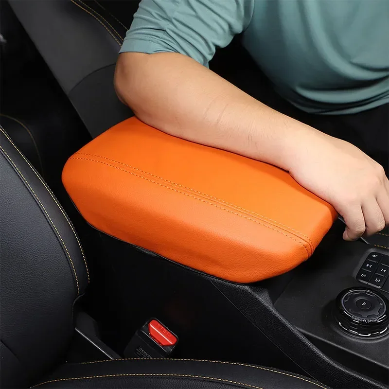 

For Ford Ranger 2023-2024 leather car styling car center console armrest box cover car interior protection accessories 1Pcs