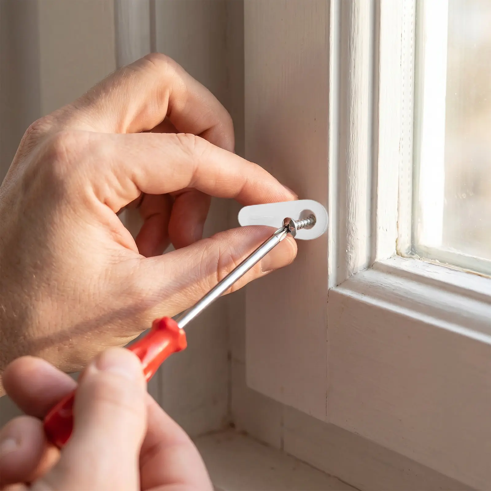 Industrial Strength Windproof Window Clamp for Curtains Blinds and Outdoor Nets Reliable Grip on Glass Wood and Metal Frames