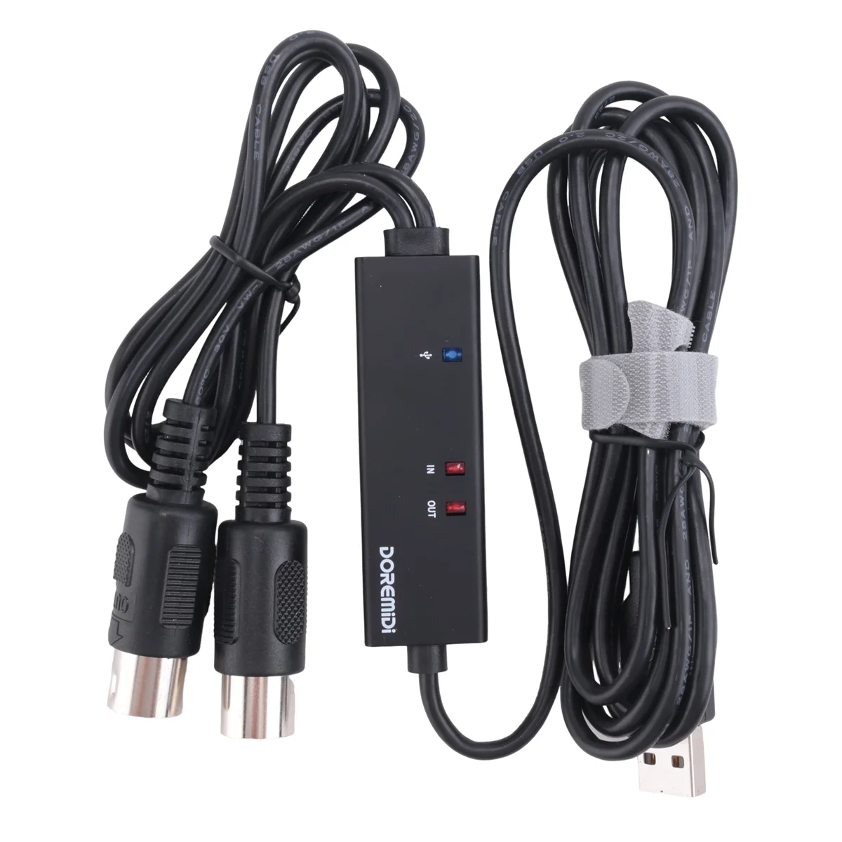 A98TDOREMiDi MTU-10 MIDI para cabo USB Conversor MIDI USB com luz indicadora Chip de processamento FTP