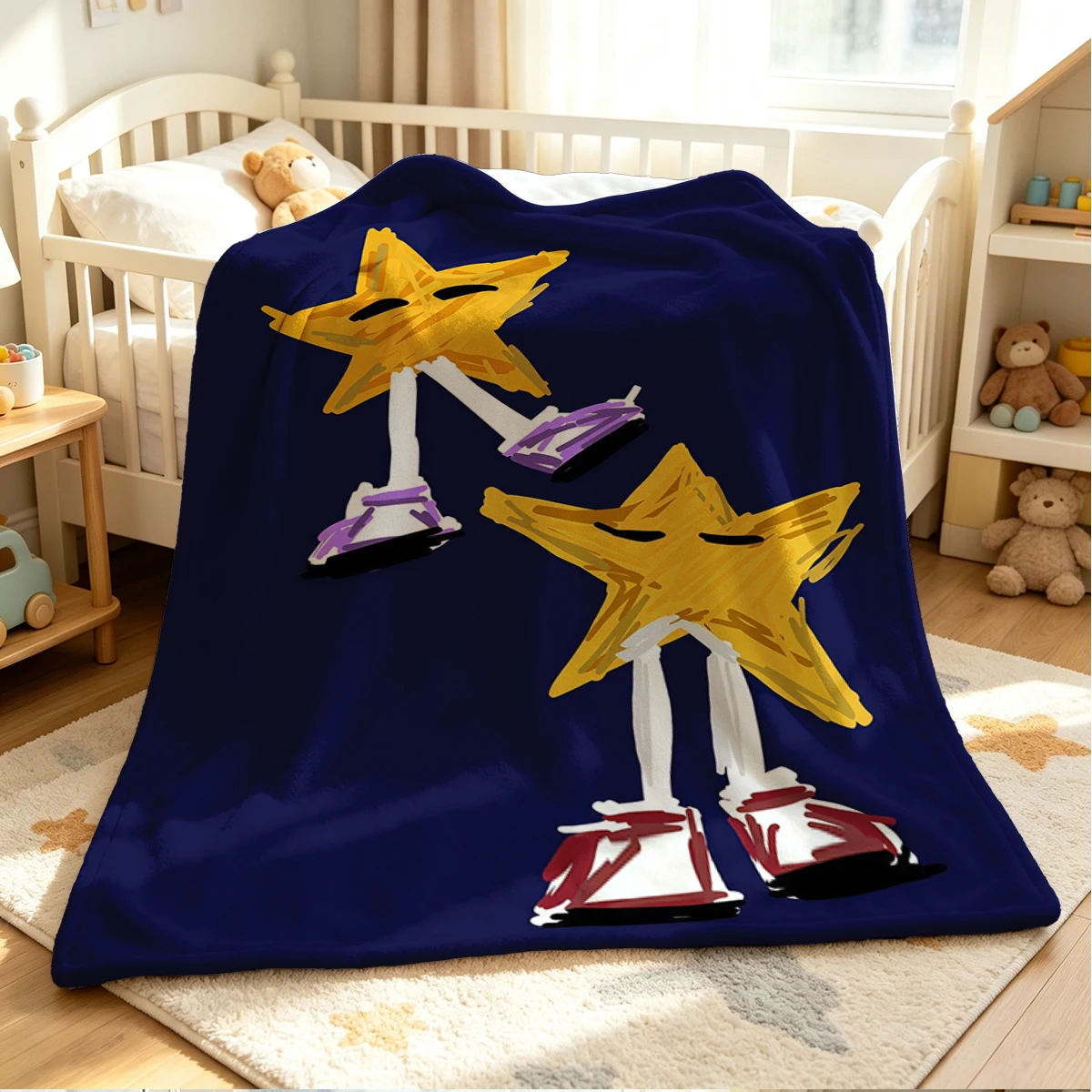 Star Walk Flannel Blanket Warm Soft Halloween Christmas Couch Warm Cozy Decorative Decor Gift for All Season