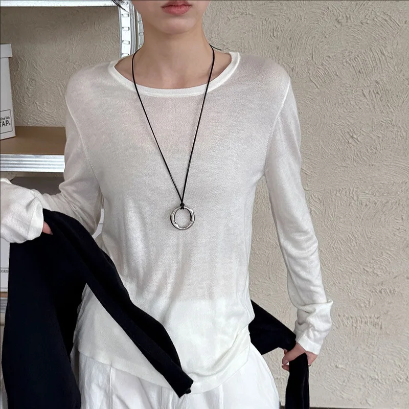 

Autumn new casual wool knitted sweater pullover long sleeve top women
