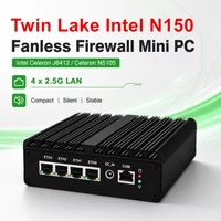 12th Gen Intel N150 7305 Fanless Firewall Computer 4x 2.5G LAN N5105 J6412 J5005 Barebone Mini PC OPNsense PfSense Home Server