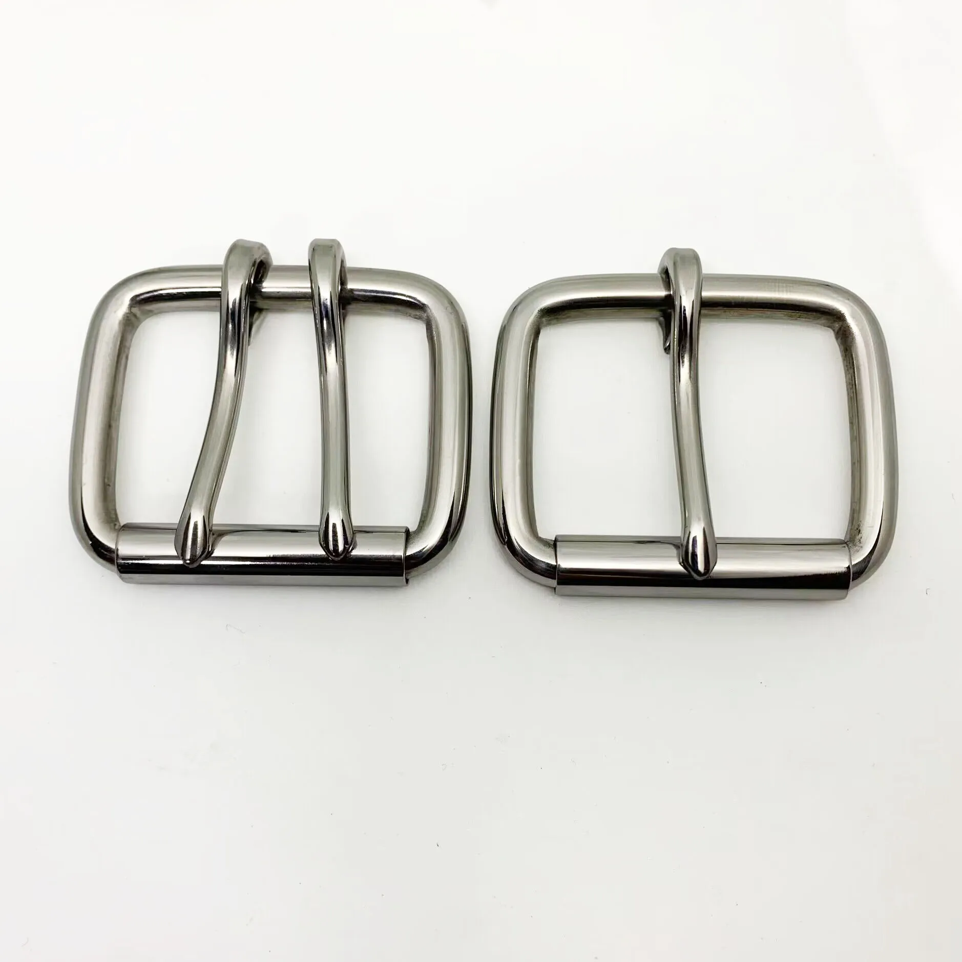 Stainless Steel Roller Buckle Single/Double Needle Belt Buckle Anti-allergy Metal Pin Buckle DIY Belt Bag Hardware Accessories