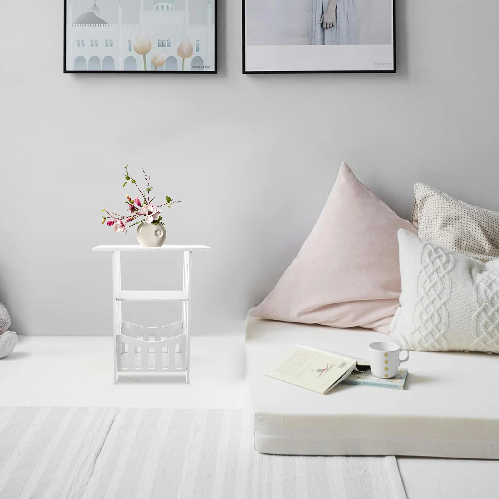 

Sofa Side Table Compact Bedroom Furniture Mini Storage Cabinet Easy Access Essentials Bedside Table Furniture Home Furnishings