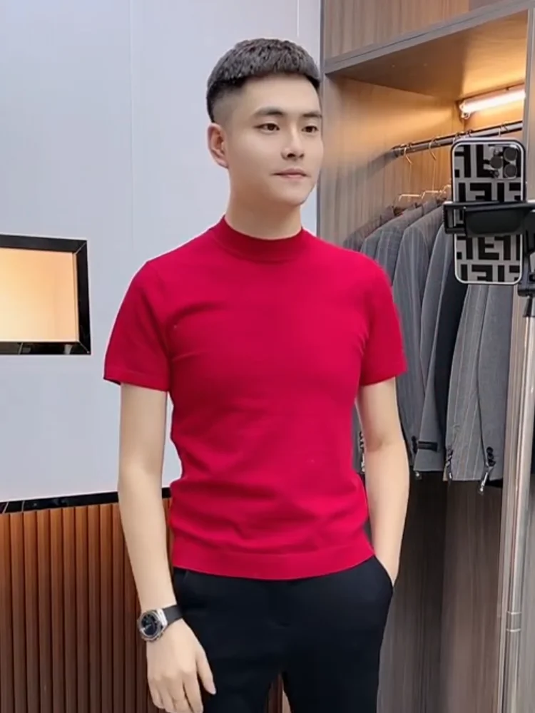 

Мужская повседневная круглая трикотажная футболка Ne ort Sve, удобная, универсальная, модная, модная, базовый слой, на осень