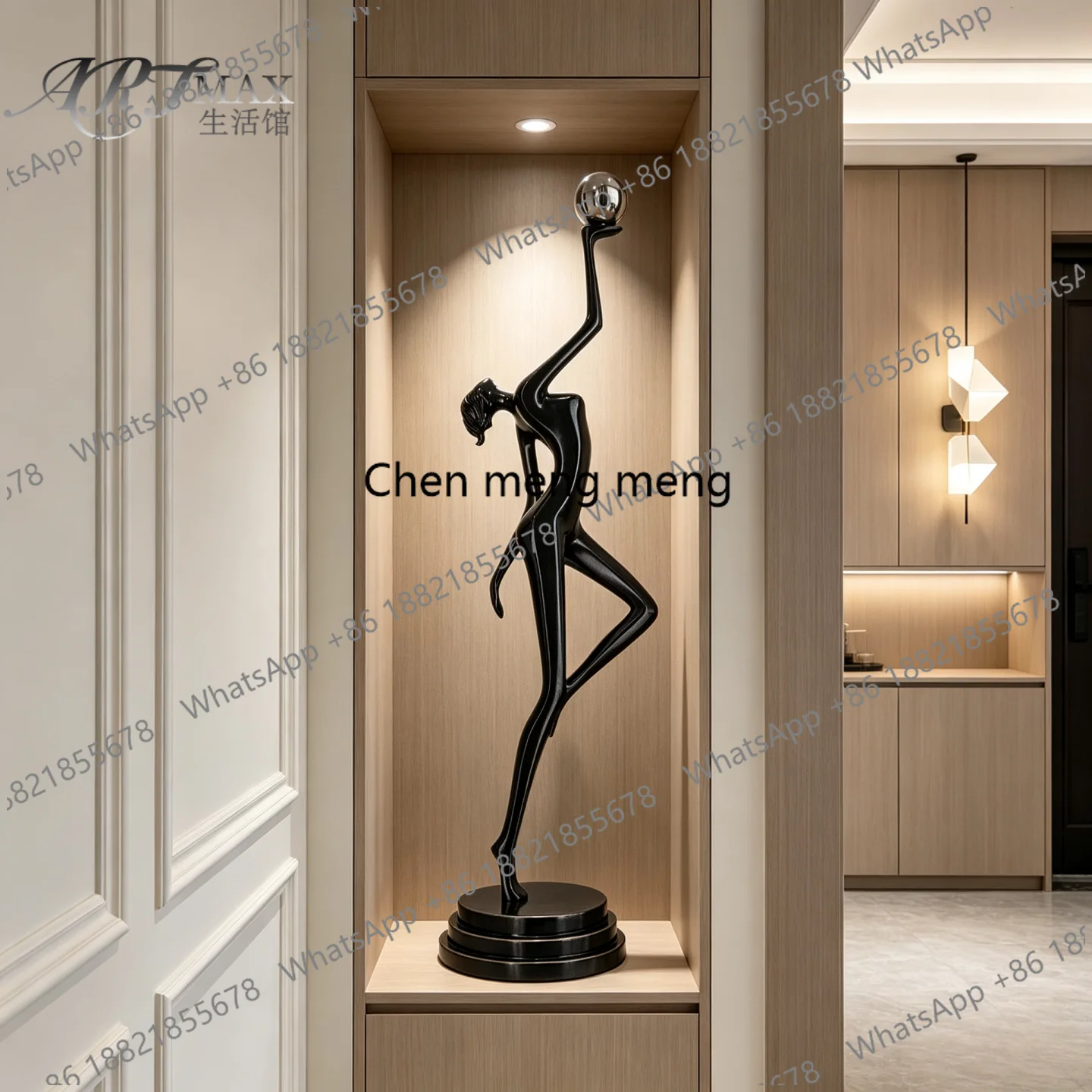 Abstract figure art sculpture ornament slender high-end sense niche light luxury high-end entrance