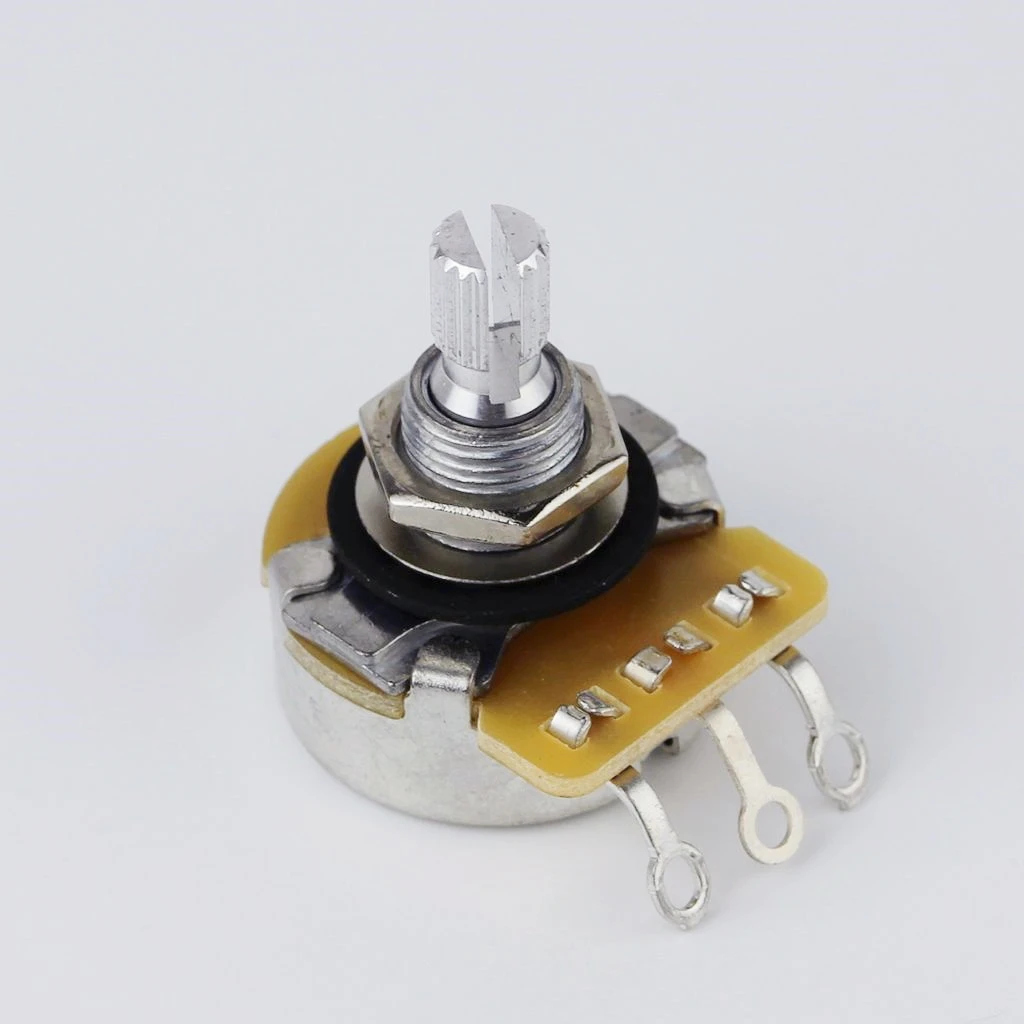 1 unidad de potenciómetro de audio CTS 450S B500K con eje metálico moleteado para guitarra, parte de instrumento musical