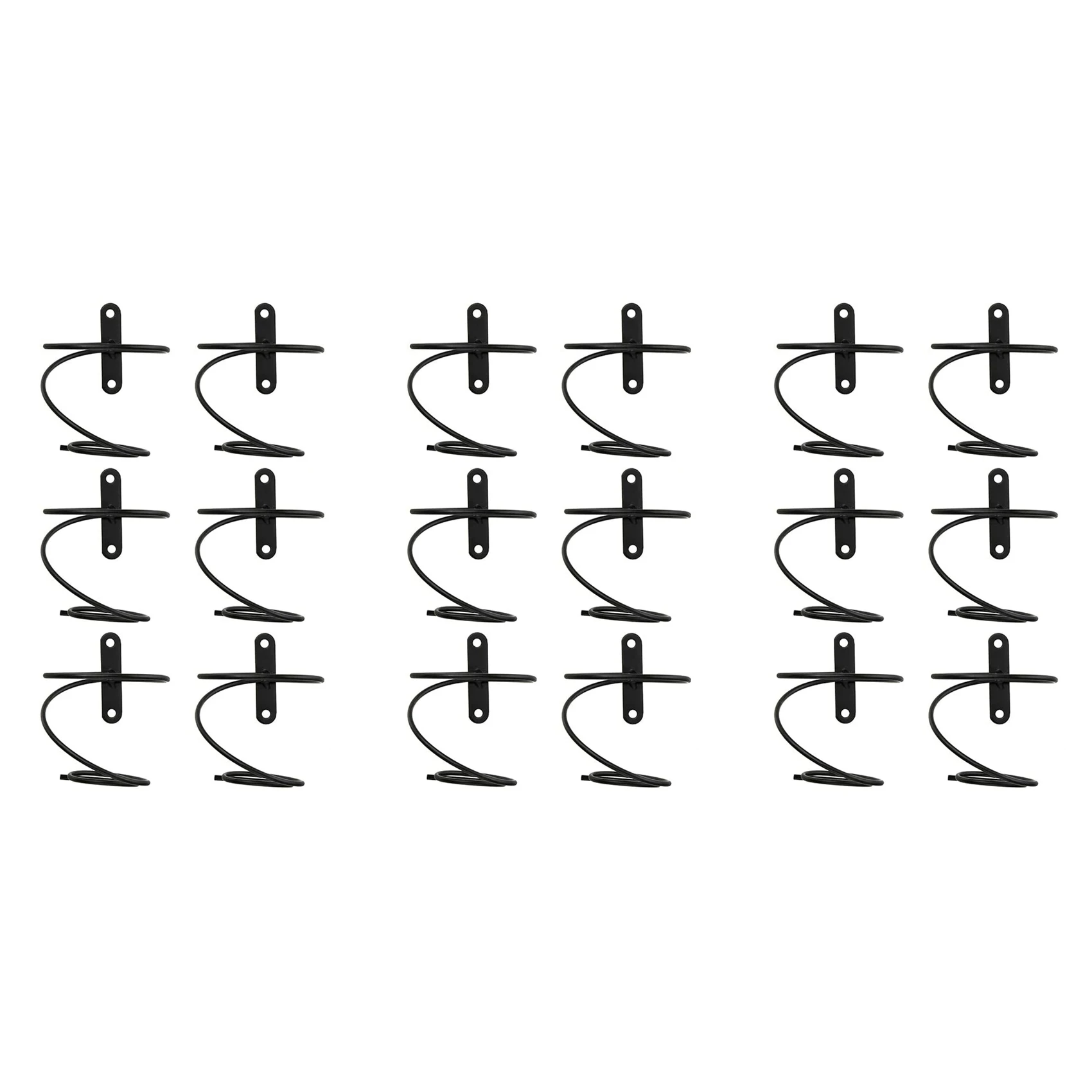 

A53Q-Pack Of 18 Wall Mounted Wine Racks - Red Wine Bottle Display Holder With Screws, Metal Hanging Wine Rack Organizer