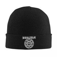Burzum Sigillum Sanctum Fraternitatis Patch Beanie Hats Knit Hat Kpop Warm Men Women Caps Autumn Design Cute Bonnet Hats Gift