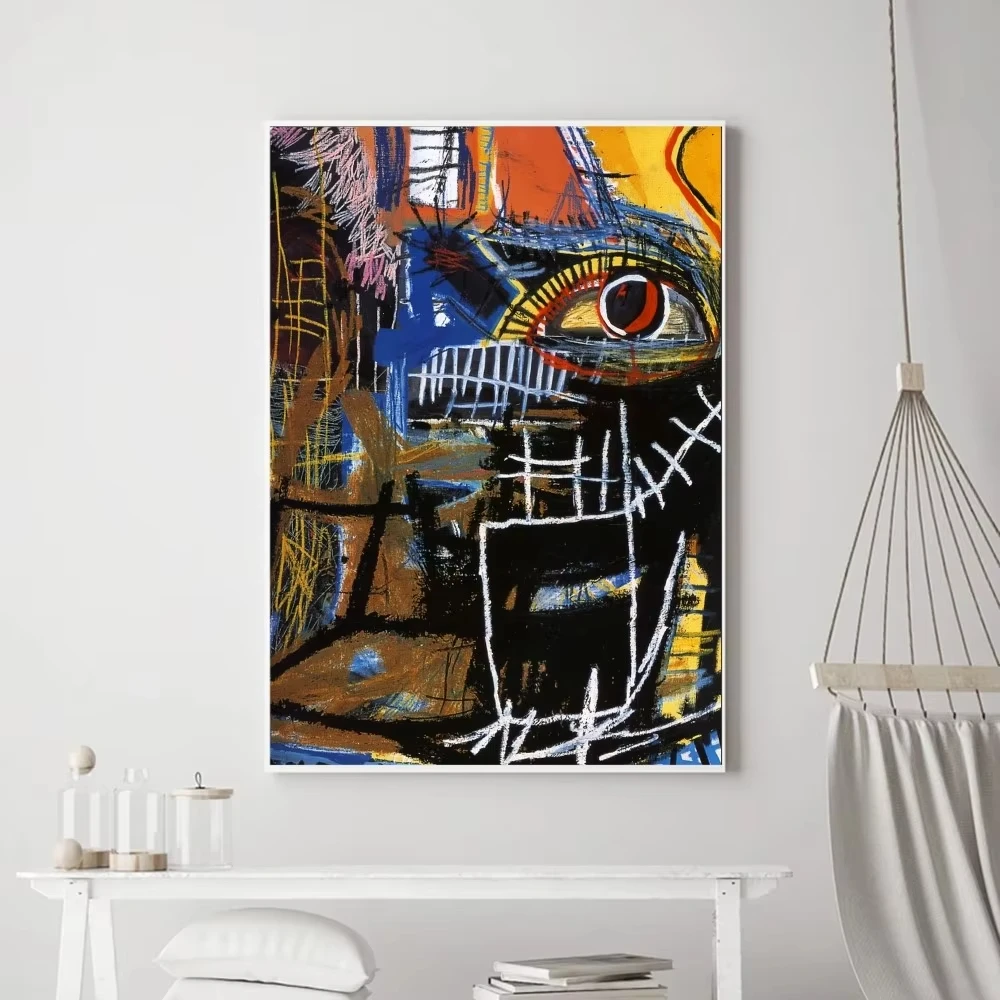 طباعة ملصق كتابات جان ميشيل ، لوحة جدارية ، غرفة نوم ، غرفة معيشة ، بار ، مطعم