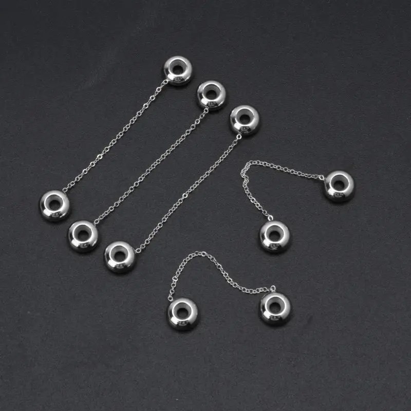 652F 5Pcs Safety Chain Rubber Insert Stopper Spacer Beads For Snake Chain Bracelets Add-a-Bead Bracelets DIY Jewelry Findings