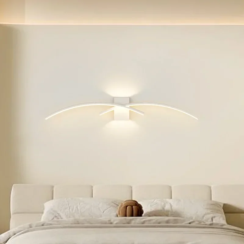 Modern LED Wall Lamp Wall Sconce for Living Room Background Bedroom Bedside Indoor Lighting Fixture Luster Home Decorations